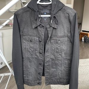 Only & Sons Black Hooded Denim Vest Jacket – Size Mens Medium